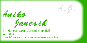 aniko jancsik business card